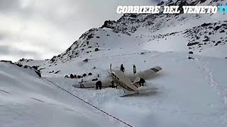 Aereo in avaria sulle Dolomiti la pilota di 22 anni atterra sul Lagorai [upl. by Clemente]