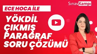 İNGİLİZCE YÖKDİL PARAGRAF SORU ÇÖZÜMÜ I ECE HOCA [upl. by Llerral]