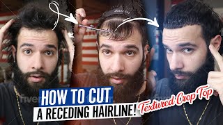 How to MAKE YOUR RECEDING HAIRLINE LOOK FULLER Crop Top Hairstyle [upl. by Bull339]