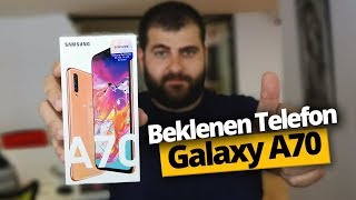 Samsung Galaxy A70 kutudan çıkıyor Bu telefon can yakar [upl. by Adnovay674]