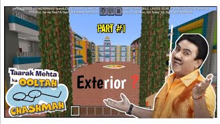 gokuldham society in Minecraft  1 out side  viral tmkoc youtubevideo [upl. by Nednal]