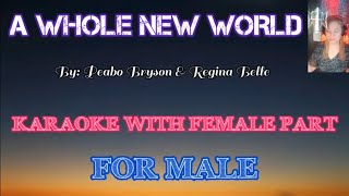 A WHOLE NEW WORLD  Karaoke With Female Part By Peabo Bryson amp Regina Belle [upl. by Ariel]