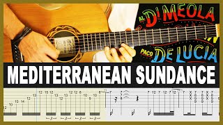 Mediterranean Sundance Paco De Lucia amp Al Di Meola Cover  Guitar Tab  Lesson  Tutorial [upl. by Cirdnek]