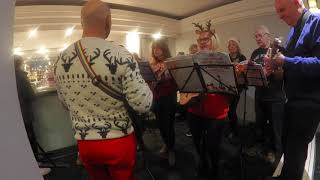 DOT Ukulele Orchestra at the Trafalgar Theatre Part1  Christmas Songs [upl. by Ilesara727]