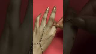 Making ring bracelet with chain diyjewellerymakingathome [upl. by Anaihk]