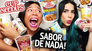 Provando TODOS OS SABORES de CUP NOODLES com BLOGUEIRINHA [upl. by Ykcim773]