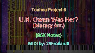 Black MIDI Touhou 6  UN Owen Was Her Marasy Arr  86K Notes [upl. by Pergrim]