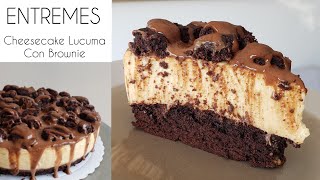 Cheesecake LUCUMA CON BROWNIE  Entremés  Recomendación  Enjoy Eat Lima [upl. by Olenta]