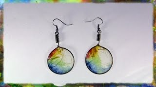 Translucent Rice Paper Hoop Earrings Jewelry Design [upl. by Alver]