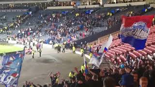 Rangers fans League cup semifinal celebrations  Scream and Shout Union Bears [upl. by Sihtnyc]