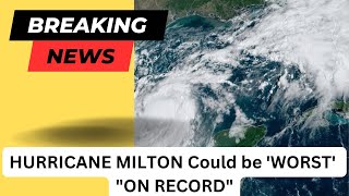 Hurricane Milton Barrels Toward Florida Could be One of Most Destructive Storms on Record [upl. by Suivatnod]