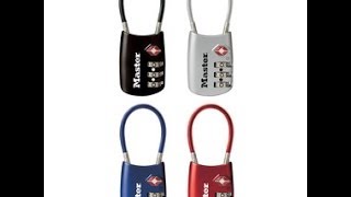 Master Lock TSA Accepted Cable Luggage Lock How to Reset Combination [upl. by Kai586]