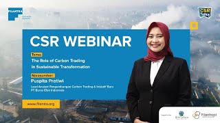 CSR WEBINAR The Role of Carbon Trading in Sustainable Transformation [upl. by Yunick]