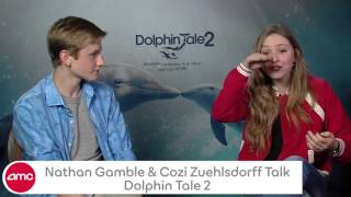 Nathan Gamble amp Cozi Zuehlsdorff Talk DOLPHIN TALE 2 With AMC [upl. by Andrew282]