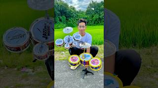 Hip Hop Drums Set Senior Musical Band Instruments with 3 Drums 1 Dish 1 Stool amp Sticks🔥 [upl. by Zamora]