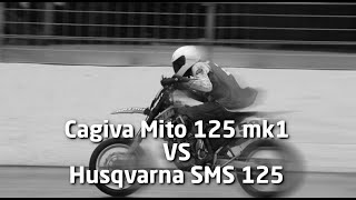 125cc Drag Race 2  Husqvarna vs Cagiva [upl. by Narib200]