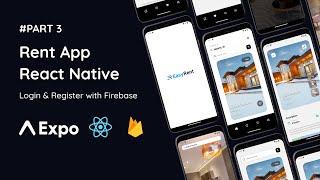 Tutorial React Native Rent App untuk pemula  Expo Login Register dengan Firebase Auth  Part 3 [upl. by Eibor]