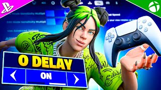 NEW Console 0 DELAY Controller SETTINGS  Sensitivity in Fortnite Chapter 5 [upl. by Elleyoj]