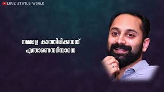 Malayalam Dialogue WhatsApp Status  Fahad Fazil  New WhatsApp Status Malayalam [upl. by Akanke694]