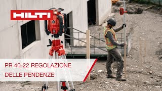 Impostazione di una pendenza digitale con il laser rotante PR 4022 Hilti [upl. by Kruger]