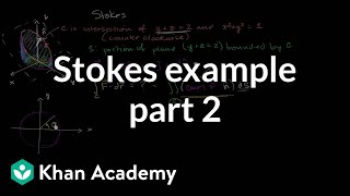 Stokes example part 2 Parameterizing the surface  Multivariable Calculus  Khan Academy [upl. by Sears]