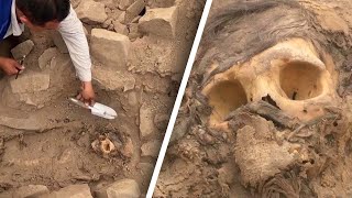 3000YearOld Mummy Unearthed in Garbage Dump [upl. by Toddie]