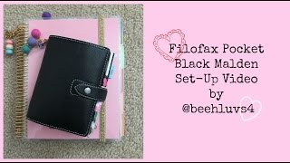 FILOFAX  POCKET  BLACK MALDEN  SETUP VIDEO [upl. by Alocin]