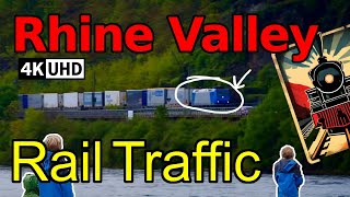 Rhine Valley 10 Mins Boppard Area  Rail Traffic [upl. by Harlene]