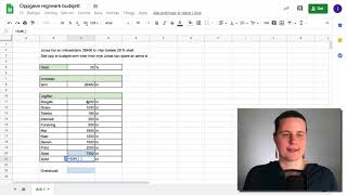 Regneark  budsjett [upl. by Ailin]