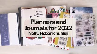 Planner and Journal Line Up for 2022 Muji Hobonichi Nolty Planners [upl. by Lyudmila526]