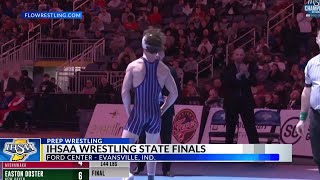 New Havens Easton Doster and Garretts Chase Leech win wrestling state titles [upl. by Nanoc]