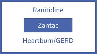 Ranitidine Pronunciation  Generic Name Brand Name Indication Top 200 Drugs PTCB NCLEX NAPLEX [upl. by Jania819]