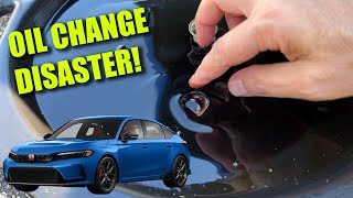 ⁴ᴷ DIY  2023 Honda Civic Type R Oil Change  How To [upl. by Serafina385]