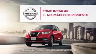 Nissan Kicks  Tutorial  Instala el neumático de repuesto [upl. by Henrion]