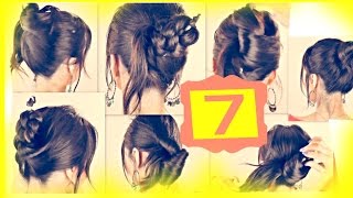 Seven ★ 1MINUTE HAIRSTYLES with JUST A PENCIL  Easy Updo Hairstyles for Long Medium Hair [upl. by Itnahsa]