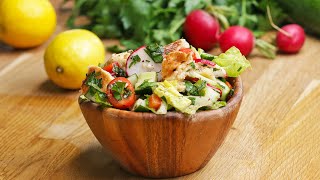 Middle Eastern Pita Salad Fattoush Salad [upl. by Neeloj]