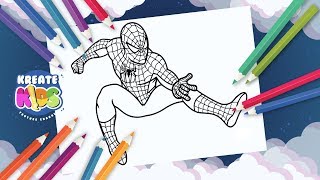 MARVEL  Spiderman  L’Uomo Ragno  Disegni da Colorare  Coloring Painting [upl. by Colyer]