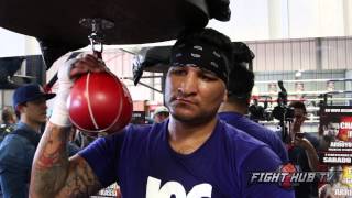 Chris Arreola vs Fred Kassi full video Arrerola media workout  PBC on CBS [upl. by Adiahs127]