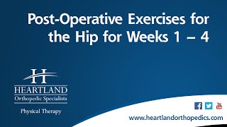 PostOperative Exercises Weeks 14 for Total Hip Replacement [upl. by Yeldahc]