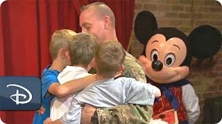 A Military Family Reunites At Magic Kingdom Park  Walt Disney World [upl. by Teuton]