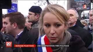 Manif pour tous  Marion Marechal Le Pen interview France2 130113 [upl. by Erodeht]