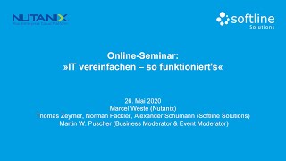 OnlineSeminar »IT vereinfachen – so funktionierts« [upl. by Ttenrag]