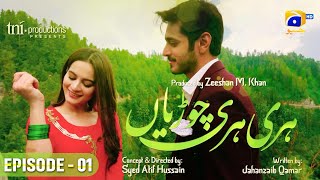 Hari Hari Churiyaan Episode 01 HD Wahaj Ali  Aiman Khan  Hasan Ahmed  Shagufta Ejaz [upl. by Aicilav859]