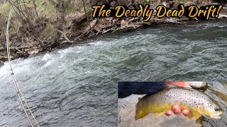 STRATEGIC BUGGER TACTICS EP 2 quotThe Deadly Dead Driftquot Small Stream Fly Fishing For Brown Trout [upl. by Jp]