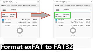 How To Format USB to FAT32  Format exFAT to FAT32 [upl. by Asik]