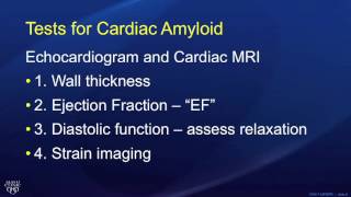 Cardiac Amyloidosis  Tests and Assessment [upl. by Assirat218]