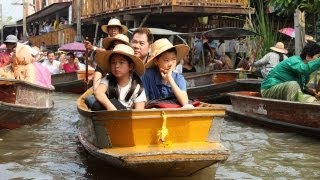 Damnoen Saduak  famous Floating Market in Thailand [upl. by Idnis]