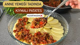 ANNE YEMEĞİ TADINDA😋 EN HAFİF FIRINDA KIYMALI PATATES ✅ Az Kıyma İle Çook Lezzet kıymalıpatates [upl. by Pfeffer]