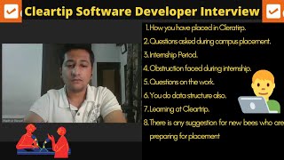 Software Developer at Cleartrip Interview by LockDown Learner  Interview series [upl. by Suoilenroc546]