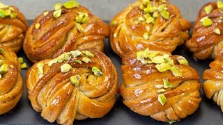 Swedish Cardamom Pistachio Buns Kardemummabullar [upl. by Sakmar]